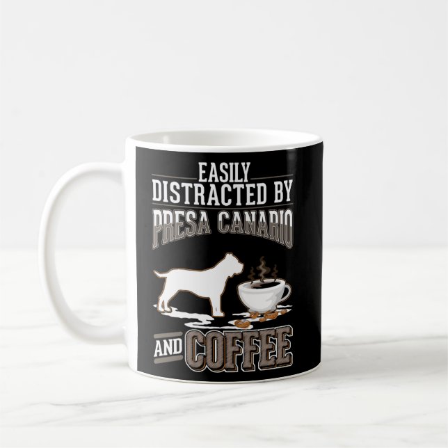 Presa Canario And Coffee Dogo Canario  Coffee Mug (Left)