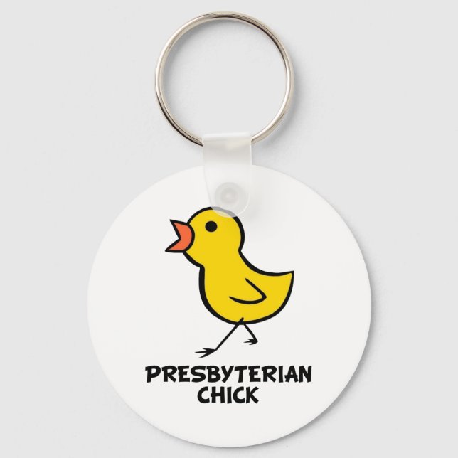 Presbyterian Chick Keychain (Front)