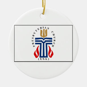 Presbyterian Flag Ceramic Tree Decoration