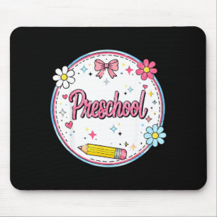 Preschool back to school for girls pink preschool mouse mat