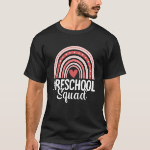 Preschool Boho Rainbow Happy First Day Team Presch T-Shirt