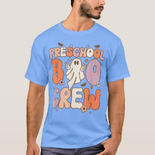 Preschool Boo Crew Cute Ghost Halloween Teacher St T-Shirt