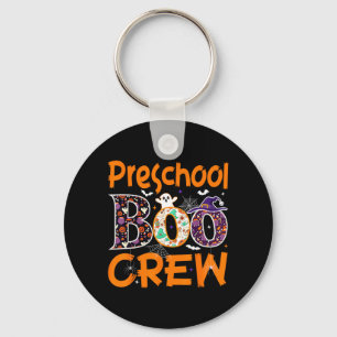 Preschool Boo Crew Funny Preschool Halloween Key Ring