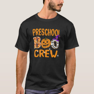 Preschool Boo Crew Witch Hat Fall Halloween Costum T-Shirt