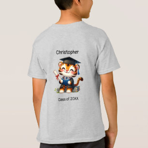 Preschool Boy Graduate Name Cute Tiger T-Shirt