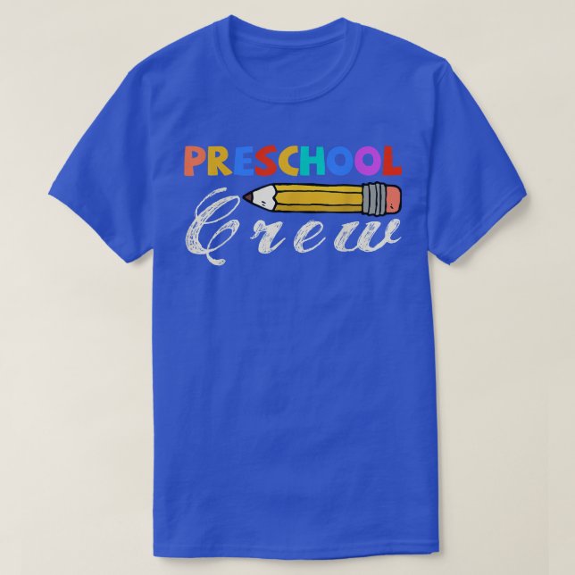 Preschool Crew Cute Back To School Teachers  T-Shirt (Design Front)