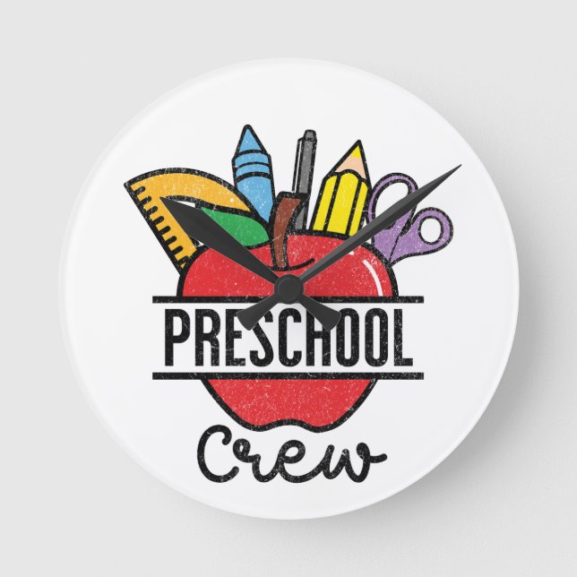 Preschool Crew Preschool Squad Round Clock (Front)