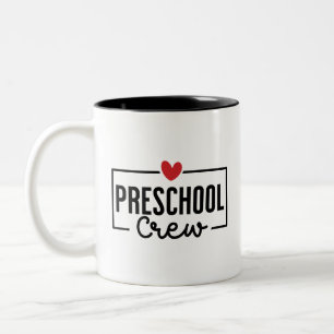 Preschool Crew Preschool Squad Two-Tone Coffee Mug