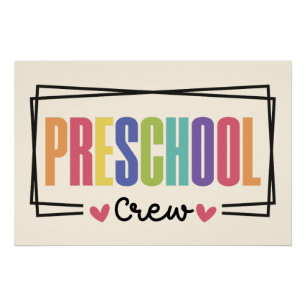 Preschool Crew Preschool Team Poster