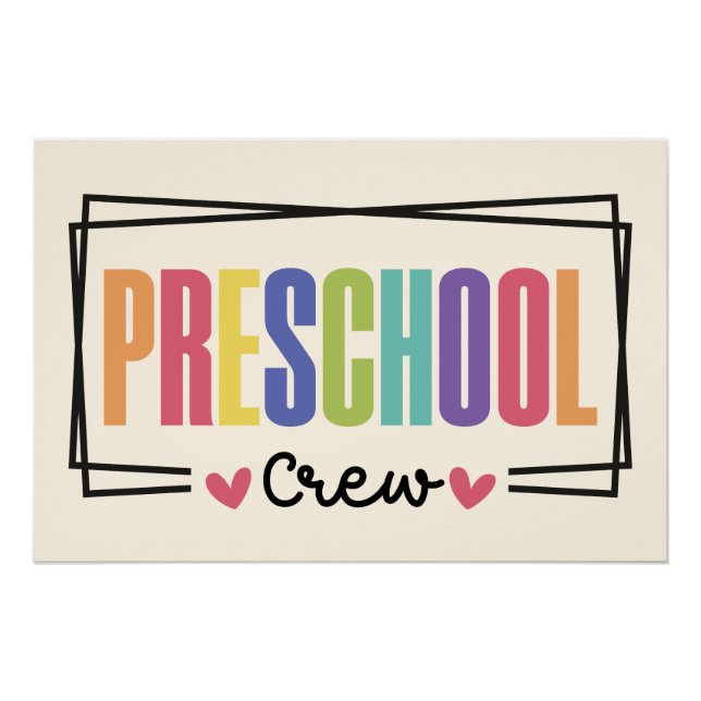 Preschool Crew Preschool Team Poster (Front)