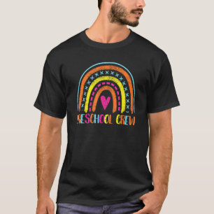 Preschool Crew Rainbow Students Teacher Back To Sc T-Shirt