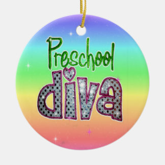 Preschool Diva School Grade Kids Girl Sparkle Ceramic Tree Decoration