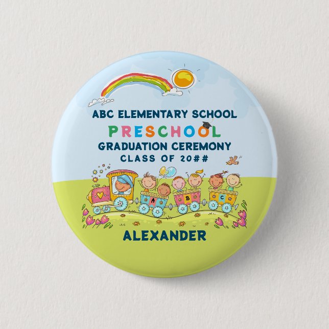 Preschool Elementary School Graduation Ceremony 6 Cm Round Badge (Front)