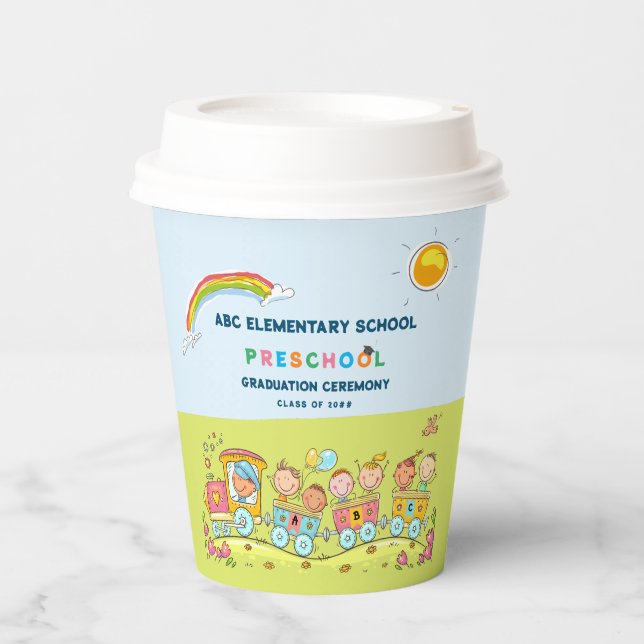 Preschool Elementary School Graduation Ceremony Paper Cups (Front)