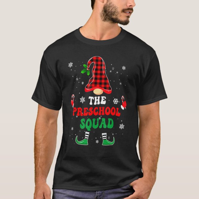 Preschool ELF Squad  Christmas ELF Teacher Kids Gr T-Shirt (Front)