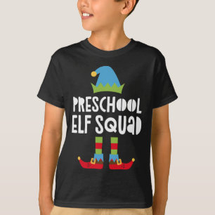 Preschool Elf Squad Matching Christmas Costume T-Shirt