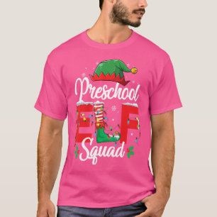 Preschool Elf Squad Teacher Christmas Matching Gro T-Shirt