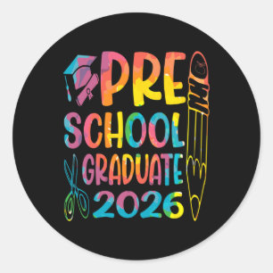 Preschool Graduate 2026 Pre-k Cl Of 2026 Graduatio Classic Round Sticker
