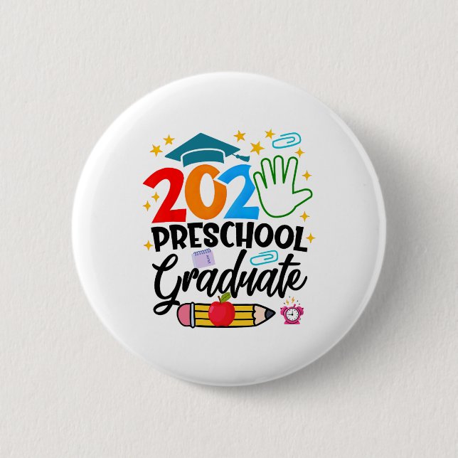 Preschool Graduate Pre-k Grad 2025 Preschool Gradu 6 Cm Round Badge (Front)