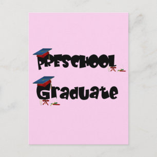 Preschool Graduate Tshirts and Gifts Announcement Postcard
