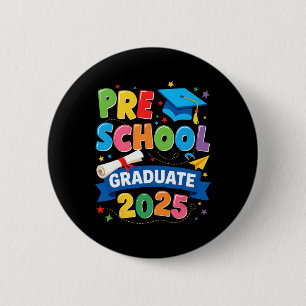 Preschool Graduation 2025 Pre-k Graduate Kids Boys 6 Cm Round Badge