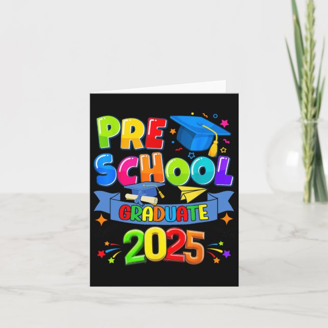 Preschool Graduation 2025 Pre-k Graduate Kids Boys Card (Front)