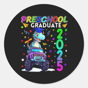 Preschool Graduation 2025 Pre-k Graduate T-rex Kid Classic Round Sticker