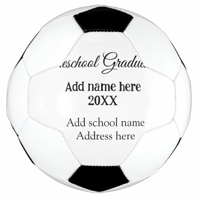 Preschool Graduation add school name address name  Football (Front)