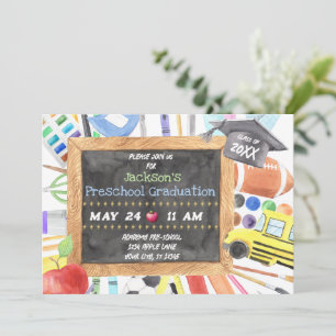 Preschool Graduation Ceremony Announcement Invite