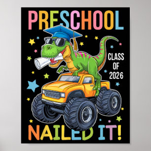 Preschool Graduation Cl Of 2025 Graduate Dinosaur  Poster