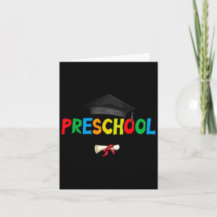 Preschool graduation teacher student last day of card