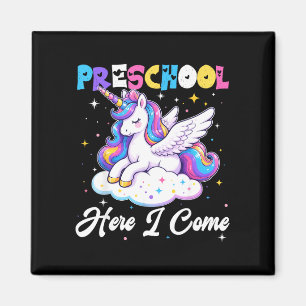 Preschool here come unicorn back to school girl magnet