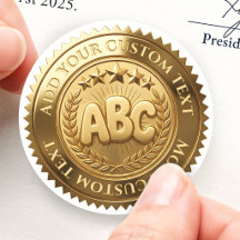 Preschool Homeschool Cute ABC Custom 3D Foil Gold