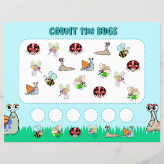 Preschool Insect Counting Math Activity 