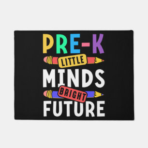 Preschool Kids Back to School Little Minds Bright  Doormat