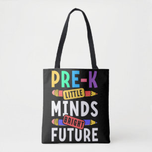 Preschool Kids Back to School Little Minds Bright Tote Bag