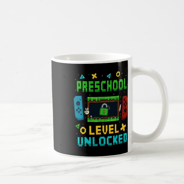 Preschool Level Unlocked Ck To School Pixel Art Ga Coffee Mug (Right)