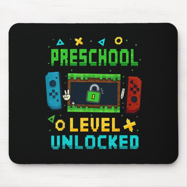 Preschool Level Unlocked Ck To School Pixel Art Ga Mouse Mat (Front)