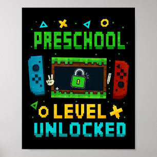 Preschool Level Unlocked Ck To School Pixel Art Ga Poster