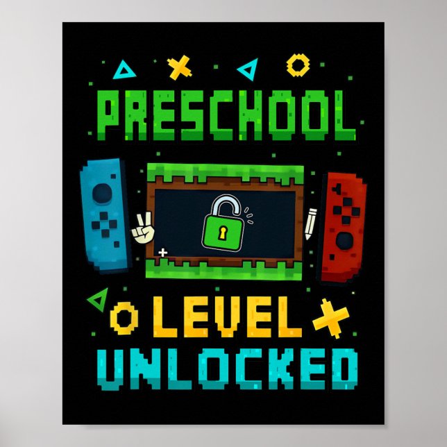 Preschool Level Unlocked Ck To School Pixel Art Ga Poster (Front)