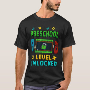 Preschool Level Unlocked Ck To School Pixel Art Ga T-Shirt