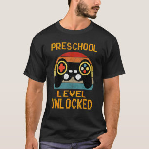 Preschool Level Unlocked Gamer First Day Of School T-Shirt