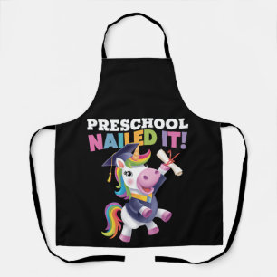 Preschool Nailed It Unicorn Graduation Cap Apron