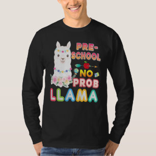 Preschool No Prob Llama Back To School Kid Student T-Shirt
