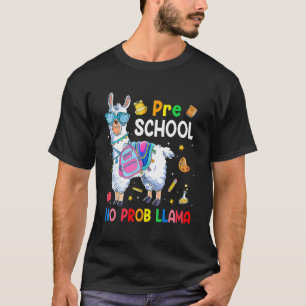 Preschool No Prob Llama Back To School Outfit T-Shirt