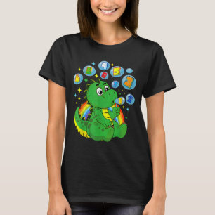 Preschool Number Day Kids Maths Dinosaur T-Shirt