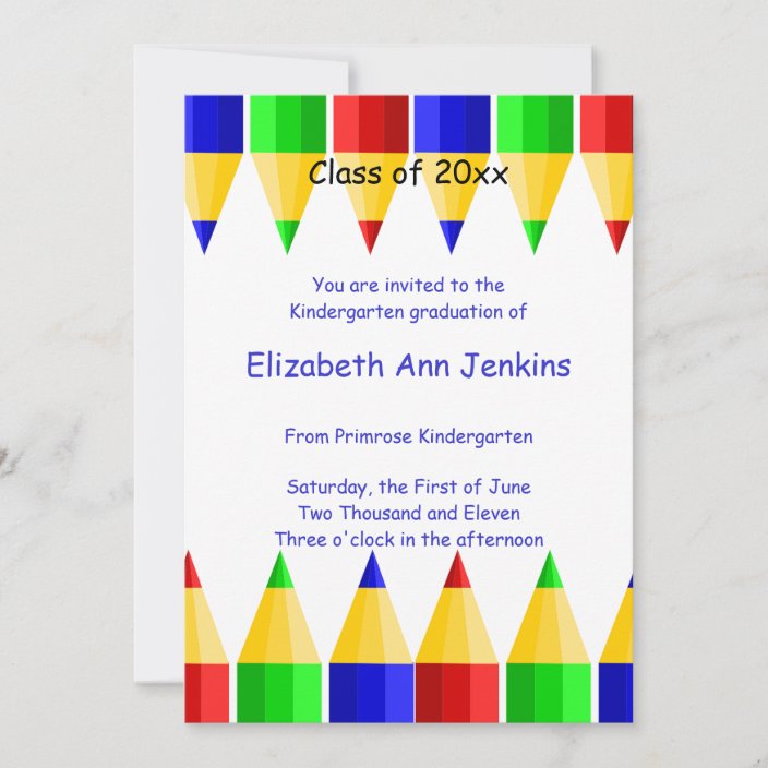 Preschool or Kindergarten Graduation Announcement | Zazzle.co.uk