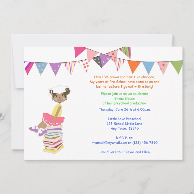 Preschool or Kindergarten Invitations (Front)