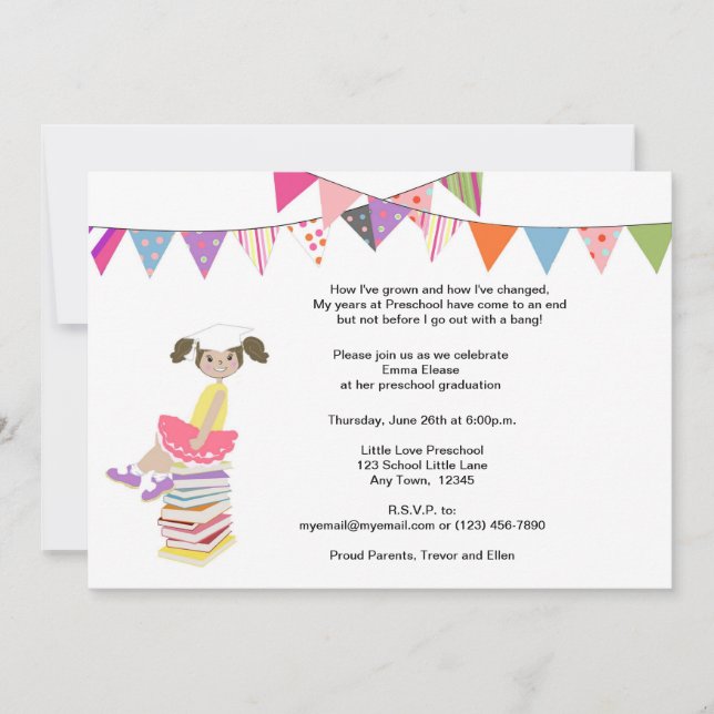 Preschool or Kindergarten Invitations (Front)