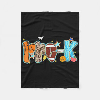 Preschool Pre-k Boy Baseball Basketball Football S Fleece Blanket